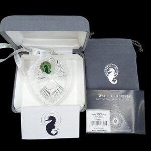 Waterford Crystal Ornament Hope for Peace Disc 2007 Times Square Collection NIB